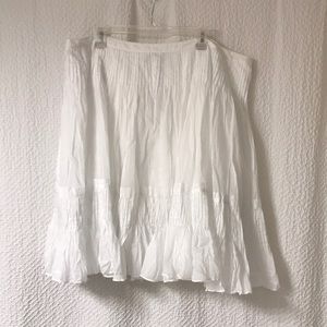 Talbots 100% Cotton ruffle skirt